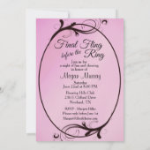 Bachelorette Bride voor partijuitnodiging Kaart (Achterkant)