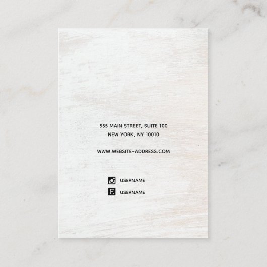 Bachelorette Bridesmaid Script Wood Contactkaartje (Achterkant)