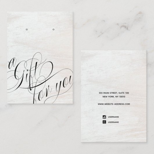 Bachelorette Bridesmaid Script Wood Contactkaartje (Voorkant / Achterkant)