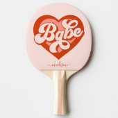 Bachelorette Bruid Babe Tribe Squad Hart Tafeltennisbatje (Voorkant)
