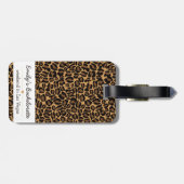 Bachelorette Bruid Boujee Trendy Luipaard Print Bagagelabel (Achterkant horizontaal)