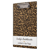 Bachelorette Bruid Boujee Trendy Luipaard Print Klembord (Links)