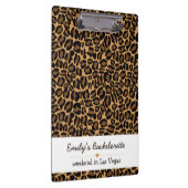 Bachelorette Bruid Boujee Trendy Luipaard Print Klembord (Rechts)