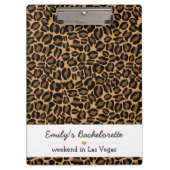Bachelorette Bruid Boujee Trendy Luipaard Print Klembord (Voorkant)
