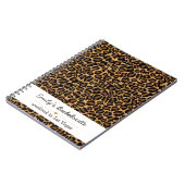 Bachelorette Bruid Boujee Trendy Luipaard Print Notitieboek (Linkerzijde)