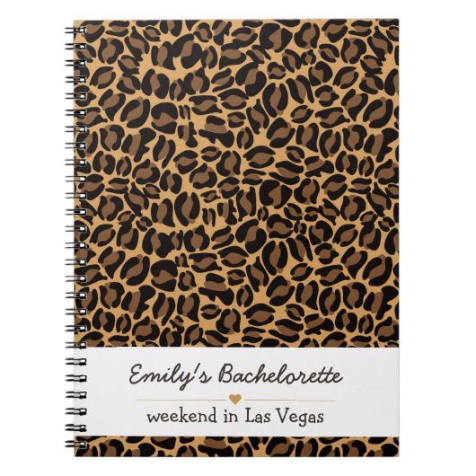 Bachelorette Bruid Boujee Trendy Luipaard Print Notitieboek (Voorkant)