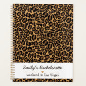 Bachelorette Bruid Boujee Trendy Luipaard Print Planner (Voorkant)