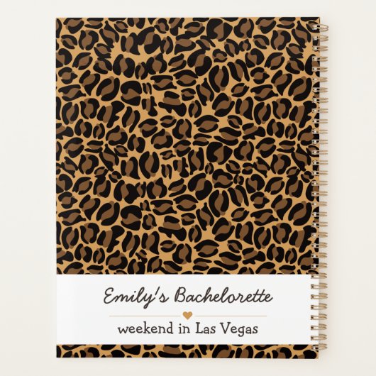 Bachelorette Bruid Boujee Trendy Luipaard Print Planner (Achterkant)
