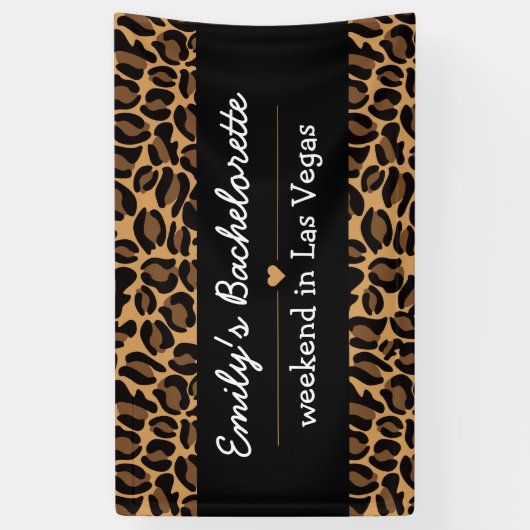 Bachelorette Bruid Boujee Trendy Luipaard Print Spandoek (Verticaal)
