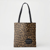 Bachelorette Bruid Boujee Trendy Luipaard Print Tote Bag (Voorkant)