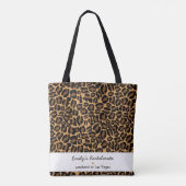 Bachelorette Bruid Boujee Trendy Luipaard Print Tote Bag (Achterkant)