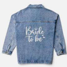 Bachelorette bruid om denim jas