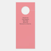 Bachelorette Bruid Party Rustig Teken Roze Zwart Deurhanger (Achterkant)