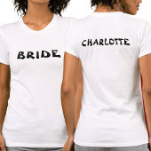 Bachelorette bruid te worden gepersonaliseerd wit t-shirt