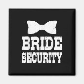 Bachelorette Bruid Veiligheid Grappig Kinder bruil Magneet (Voorkant)