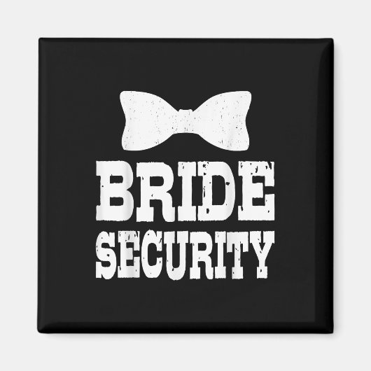 Bachelorette Bruid Veiligheid Grappig Kinder bruil Magneet (Voorkant)