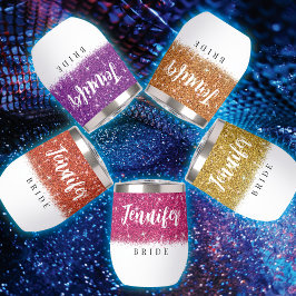 Bachelorette Bruid Violet Glitter Girly