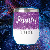 Bachelorette Bruid Violet Glitter Girly