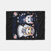 Bachelorette Bruidsfeest Bruid Bruidegom Katten Al Fleece Deken (Voorkant (Horizontaal))