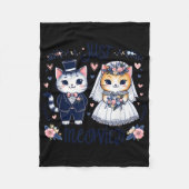 Bachelorette Bruidsfeest Bruid Bruidegom Katten Al Fleece Deken (Voorkant)