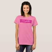 Bachelorette bruidsmeisje vrouwen moderne roze naa t-shirt (Voorkant volledig)