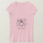 Bachelorette bruiloft grappig t-shirt (Design voorkant)