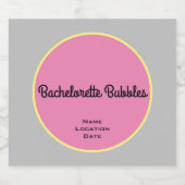 Bachelorette Bubbles Sparkling Wijnetiket (Enkel label)
