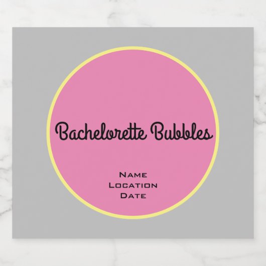  Bachelorette Bubbles Sparkling Wijnetiket (Enkel label)