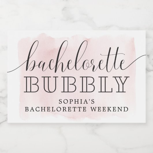 Bachelorette Bubbly Bachelorette Mousserende Wijn Sparkling Wijnetiket (Enkel label)