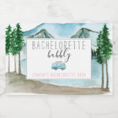 Bachelorette Bubbly Mousserende Wijn Label Sparkling Wijnetiket (Enkel label)