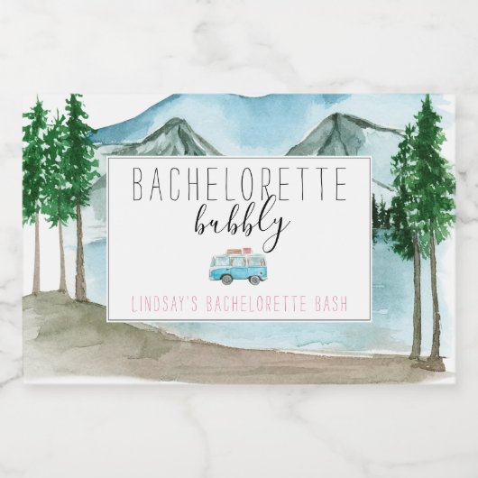 Bachelorette Bubbly Mousserende Wijn Label Sparkling Wijnetiket (Enkel label)