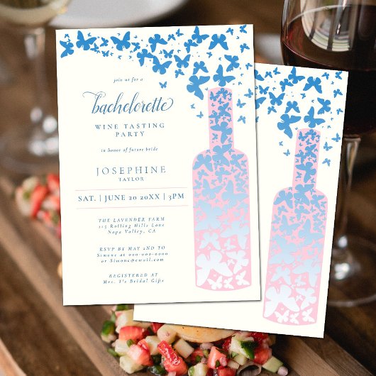 Bachelorette: Butterflies Blue Kaart