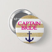 Bachelorette Button- last Sail before the Veil Ronde Button 5,7 Cm (Voorkant /achterkant)
