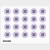 Bachelorette Buy The Bride A Drink Purple QR Code Ronde Sticker (Vel)