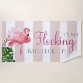 Bachelorette, cadeau voor Bridesmaid, bruiloft, ke Strandlaken (Voorkant)