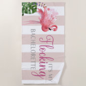 Bachelorette, cadeau voor Bridesmaid, bruiloft, ke Strandlaken (Voorkant)