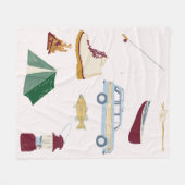 Bachelorette Camping Fleece Deken (Voorkant (Horizontaal))