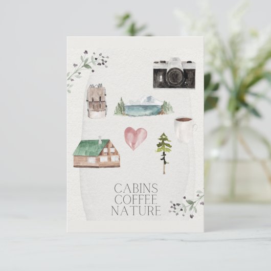 Bachelorette Camping Glamping Trip Bedankkaart (Staand voorkant)