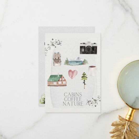Bachelorette Camping Glamping Trip Bedankkaart (Voorkant / Achterkant in situ)