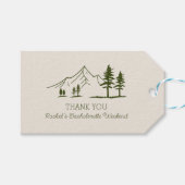 Bachelorette Camping Weekend gepersonaliseerd Cadeaulabel (Voorkant (Horizontaal))