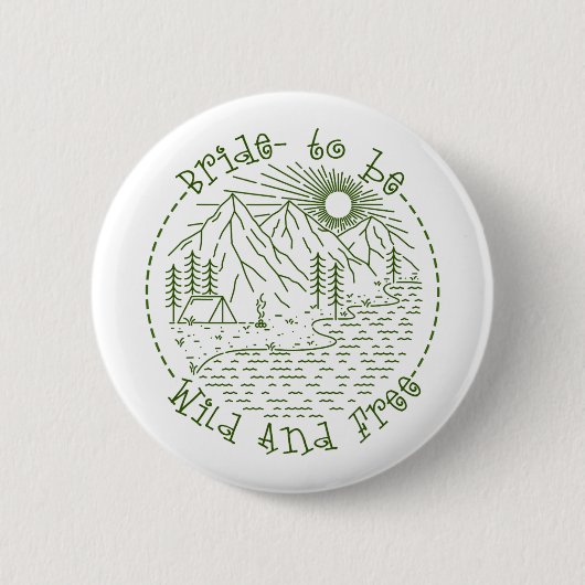 Bachelorette Camping Weekend Voor Bruid Zal Ronde Button 5,7 Cm (Voorkant)