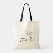 Bachelorette Canvas tas - Cocktail Bach Tassen (Achterkant)