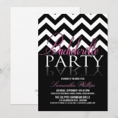 Bachelorette Chevron Party Kaart (Voorkant / Achterkant)
