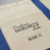 Bachelorette Club Personalized City & Bridesmaid Tote Bag