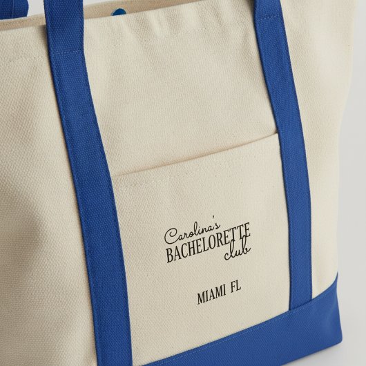 Bachelorette Club Personalized City & Bridesmaid Tote Bag