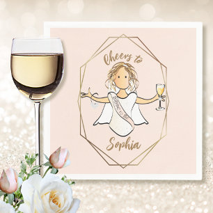 Bachelorette Cocktail Bruids Trouwdouche Papier Servet