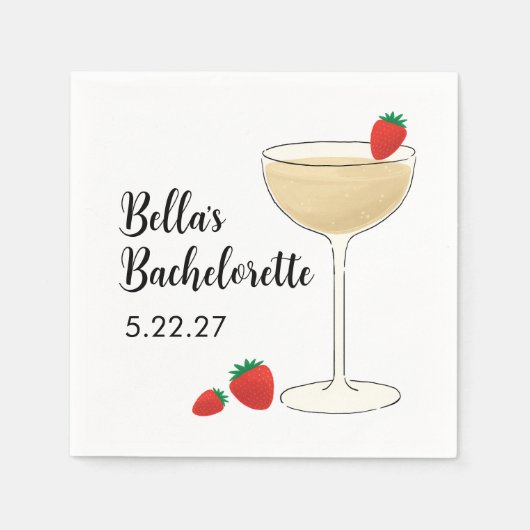 Bachelorette Cocktailparty Papieren Servetten (Voorkant)