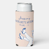 Bachelorette coozie aangepaste naam fancy hand get (Seltzer Voorkant)