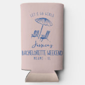 Bachelorette coozie aangepaste naam fancy hand get (Achterkant)