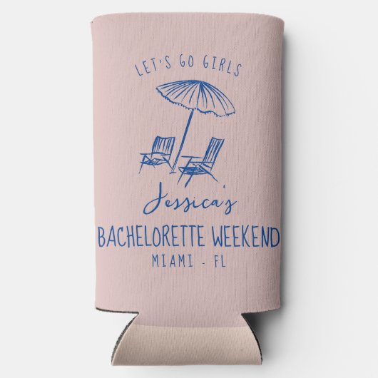 Bachelorette coozie aangepaste naam fancy hand get (Achterkant)